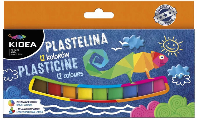 KIDEA Plastelina 12 kolorów 