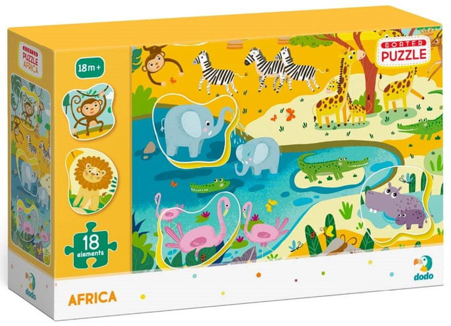 Puzzle Dodo Toysr Afryka Safari 18 elementów - OUTLET