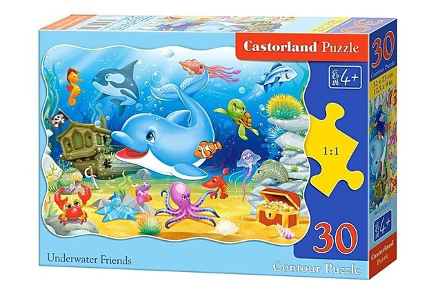 PUZZLE ZWIERZĘTA MORZA OCEANU 4+ 30 EL CASTOR