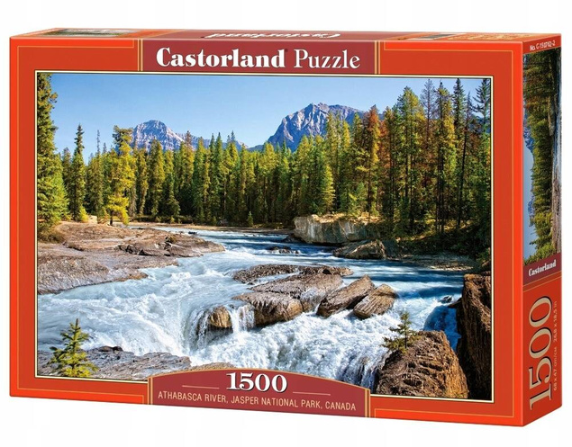 Puzzle 1500 Układanka Góry Las Rzeka KRAJOBRAZ Skały Kanada 9+ Castor