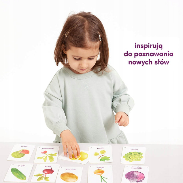 CzuCzu Karty obrazkowe na sznurku Owoce i Warzywa