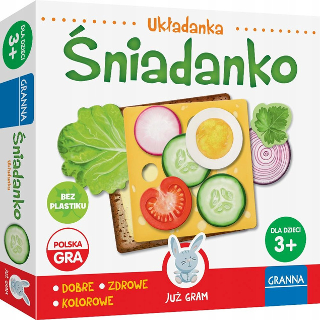 Śniadanko Układanka Montessori Gra Edukacyjna 2+ Granna 00395