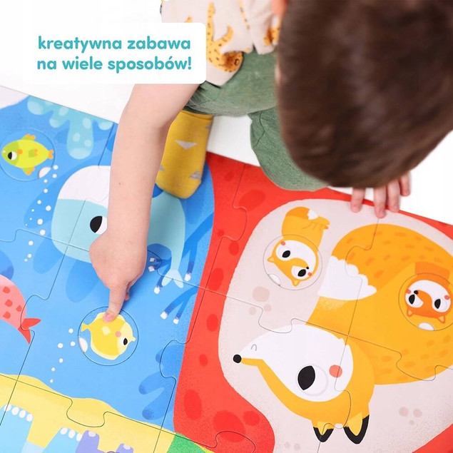 CZUCZU Duuuże puzzle z dziurką Zwierzęta