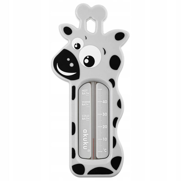 Termometr zabawka do kąpieli giraffe grey Akuku