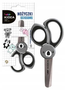 KIDEA Nożyczki Szkolne z Figurką ZWIERZĄTKA 8cm Bezpieczne Dla Dzieci