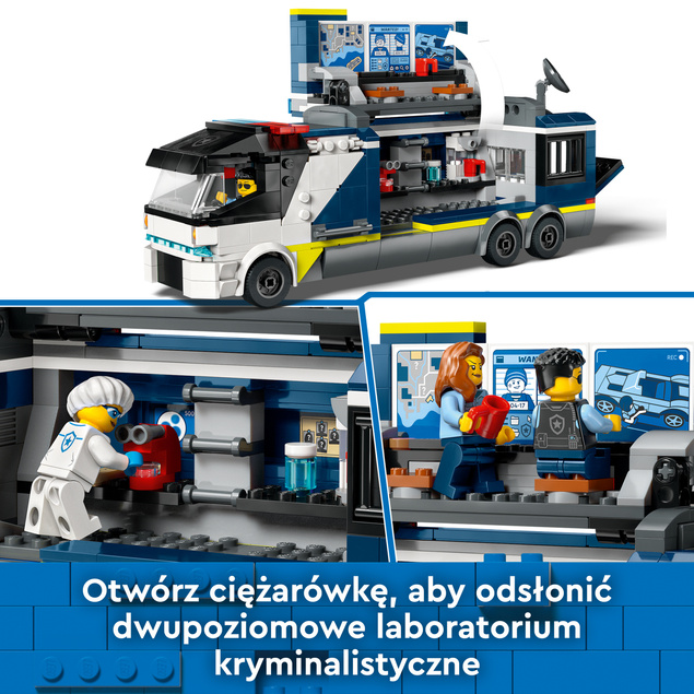 LEGO City Policyjna Ciężarówka Z Laboratorium Kryminalnym 674 el. 7+ 60418