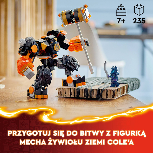 LEGO Ninjago Mech Żywiołu Ziemi Cole’a 235el. 7+ 71806