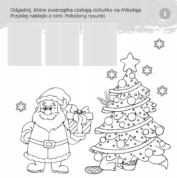 Zgadywanie-doklejanie. Idą święta