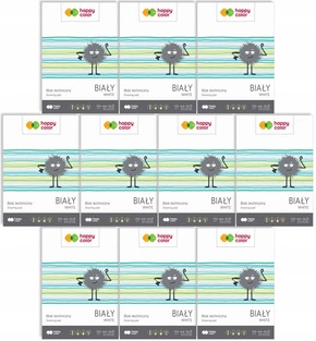 10x Blok Techniczny BIAŁY A4 10 Kartek 170g Happy Color