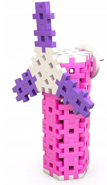 Klocki Konstrukcyjne Basic Pink Wafle 600 Elementów 3+ Meli 50030