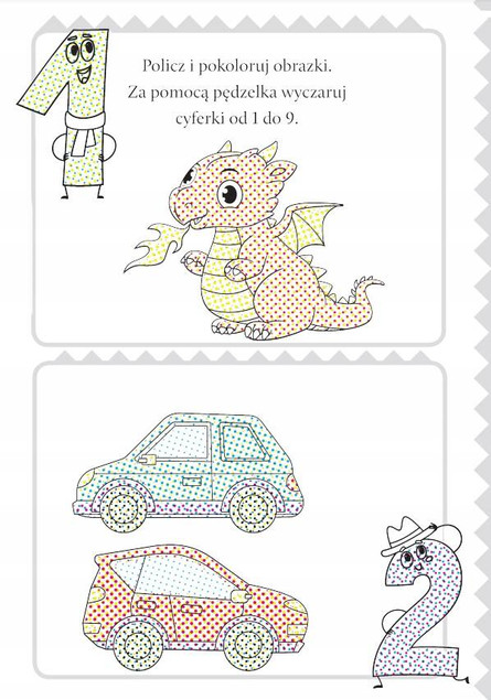 Wyczaruj cyferki. Malowanki wodne