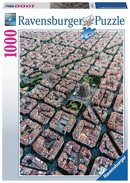 Ravensburger puzzle 1000el Barcelona z lotu ptaka