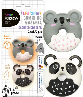 2x Zapachowa Gumka Do Mazania Ścierania Panda i Koala Kidea