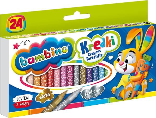 KREDKI ŚWIECOWE GLINKA KAOLINOWA 24K BAMBINO