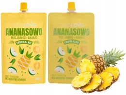 2x OwoLovo Mus Tropikalny Ananasowo Jabłko Ananas Dla Dzieci 200g