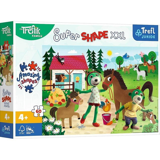 Puzzle 60 El. XXL Super Shape Trefliki Stadnina Koni Trefl