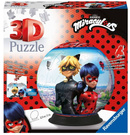 Puzzle 72 3D Układanka Kula Miraculous BIEDRONKA i KOT 10+ Ravensburger