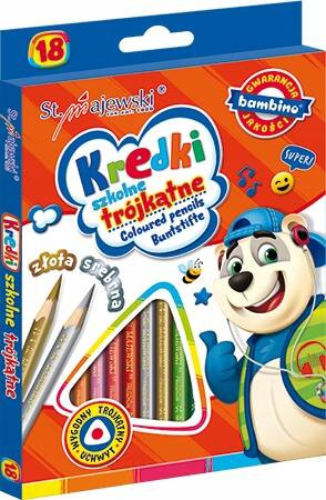 Kredki 18kol.18cm pudełko  MAJEWSKI p8 MAJEWSKI /cena za 1szt.