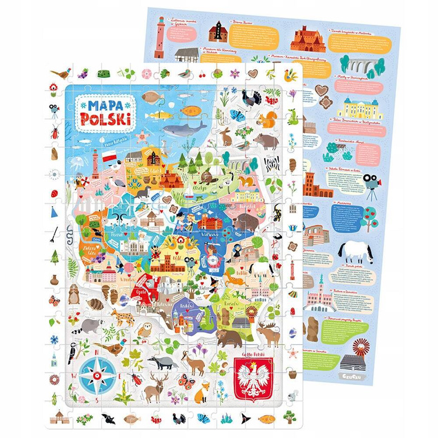 Puzzle Obserwacyjne Mapa Polski 117el. 5+ CzuCzu 6725697