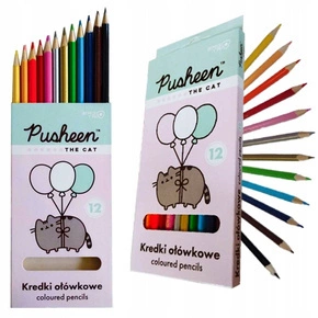 Kredki Ołówkowe Trójkątne PUSHEEN 12 Kolorów Majewski