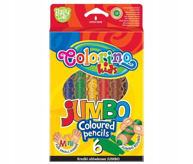 Colorino Pierwsze kredki dla malucha grube 6 kol