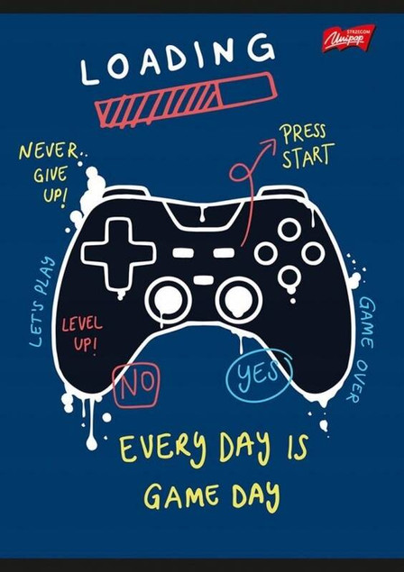 Zeszyt A5 w kolorową linię 16 kartek GAME PADY mix