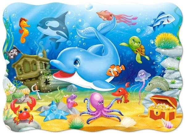 PUZZLE ZWIERZĘTA MORZA OCEANU 4+ 30 EL CASTOR