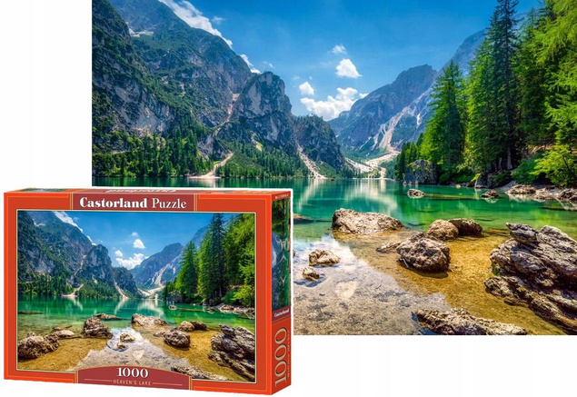 Puzzle 1000 Układanka Krajobraz Widok Góry Las JEZIORO 9+ Castor