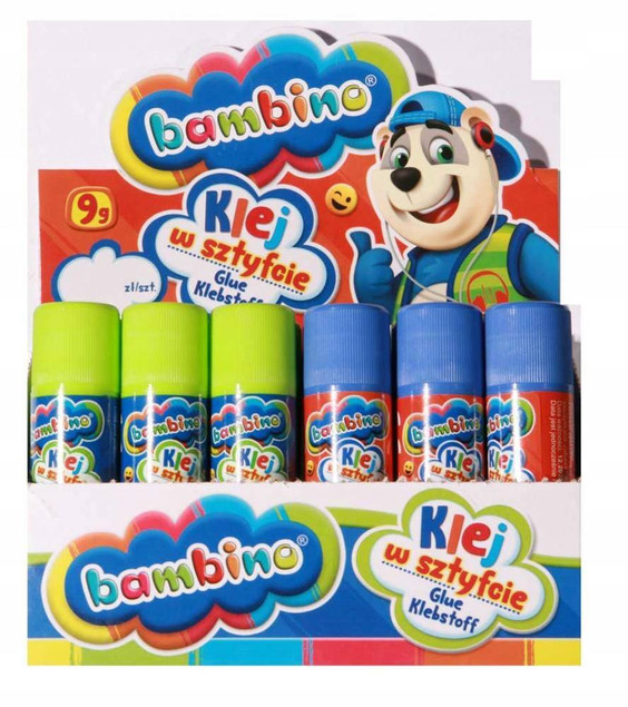 4 sztuki - KLEJ BAMBINO SZKOLNY W SZTYFCIE 9g