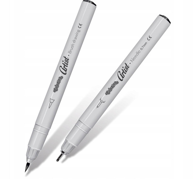 Cienkopisy czarne Fineliners do szkicowania 7 końcówek Artist Colorino