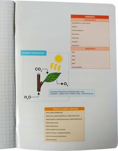 Zeszyt Szkolny Ze Ściągą BIOLOGIA PRZYRODA A5 60k W Kratkę Unipap