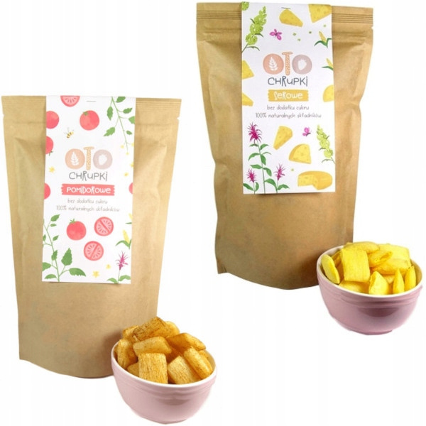 OTO Chrupki Naturalne SEROWE i POMIDOROWE Dla Dzieci 80g Otolandia 2PAK