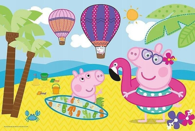 Puzzle 24 Maxi Świnka Peppa Wakacje TREFL 14293