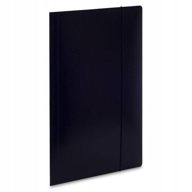 Teczka z gumką A4+ jednokolorowa czarna p10 INTERDRUK   cena za 1 sztukę