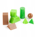 KIDEA Modele 3D Figur Brył Geometrycznych B PIXELE Zestaw Szkolny 8 Modeli