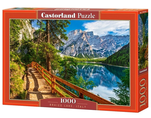 Puzzle 1000 Układanka Krajobraz WŁOCHY Jezioro Braies Góry 9+ Castorland