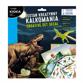 DINOZAURY ZESTAW KREATYWNY KALKOMANIA