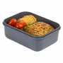 ŚNIADANIÓWKA LUNCHBOX pojemnik szary na kanapki obiad szkoły przegródkami