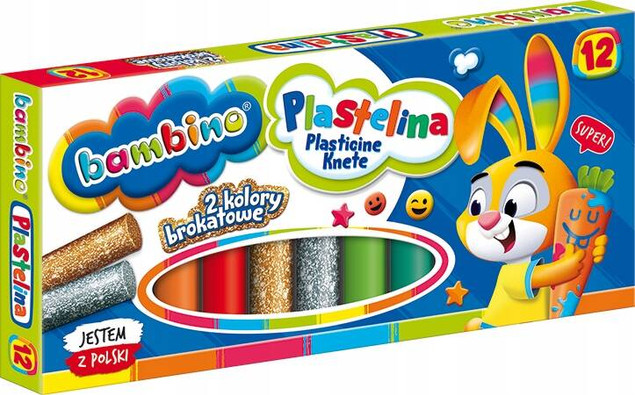 Plastelina 12kol Bambino p10 MAJEWSKI/cena za 1szt.