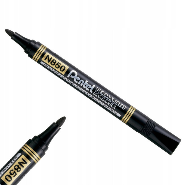 Marker permanentny Pentel N850 okrągły czarny
