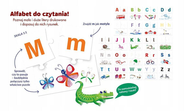 Kapitan nauka Puzzle edukacyjne Alfabet 3-6 lat
