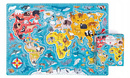 Puzzle 60 Układanka PuzzLove ZWIERZĘTA Mapa Świata Oceany Glob 4+ CzuCzu