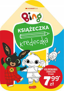 Kolorowanka Malowanka Bing Książeczka Kredeczka Z Naklejkami 3+ HarperKids