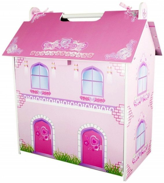 Duży DREWNIANY DOMEK DLA LALEK Mebelki NORIMPEX
