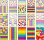 Papier z Motywami Ozdobny KOLOROWY A4 80g/m2 15 Arkuszy Happy Color