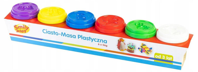 Ciastolina Masa Plastyczna Plastelina W Słoiczkach Zwierzątka 6 Kolorów
