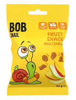 BOB SNAIL Żelki Owocowe WIELOOWOCOWE Bez Dodatku Cukru 40g