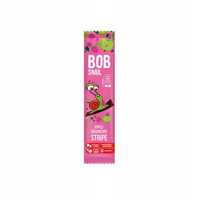 Przekąska Owocowa BOB Snail Jabłkowo Malinowa 14g Bez Cukru i Glutenu