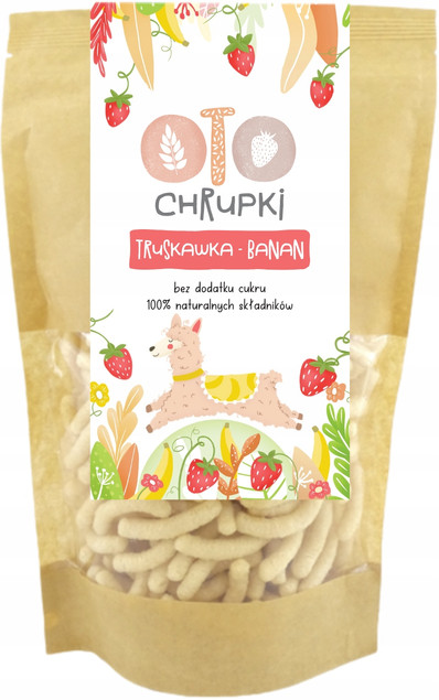 OTO Chrupki Naturalne TRUSKAWKA BANAN Orkiszowe BEZ CUKRU 25g Otolandia