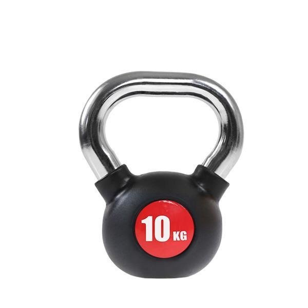 17031 KGC-10 KETTLEBELL GUMA Z CHROMOWANĄ RĄCZKĄ 10 KG HMS